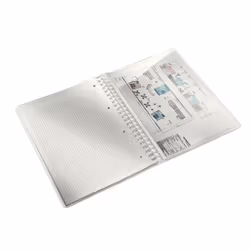 Leitz WOW Notebook A4 squared, wirebound with PP cover