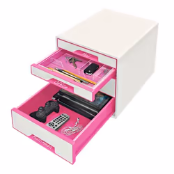 Leitz WOW Cube file storage box Polystyrol Pink, White - Additional view 2