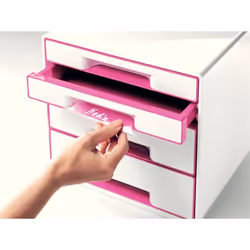 Leitz WOW Cube file storage box Polystyrol Pink, White - Additional view 4