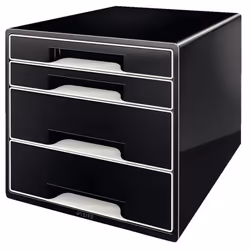 Leitz 52521095, Black, A4, 4 drawer(s), 270 mm, 363 mm, 287 mm