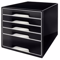 Leitz 52531095, Black, A4, 5 drawer(s), 270 mm, 363 mm, 287 mm