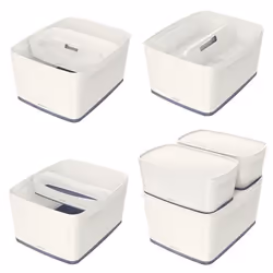 Esselte 5216-10-01 Storage box Rectangular Acrylonitrile butadiene styrene (ABS) Grey, White