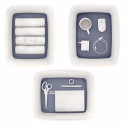 Esselte 5216-10-01 Storage box Rectangular Acrylonitrile butadiene styrene (ABS) Grey, White