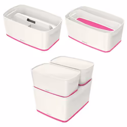 Esselte 5229-10-23 Storage tray Rectangular Acrylonitrile butadiene styrene (ABS) Pink, White