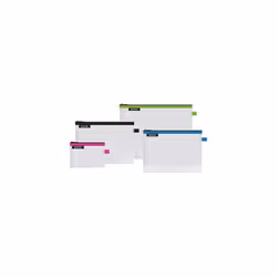 Set of 4 Leitz Wow Travel Pouches, Water Resistant, Translucent, Ideal for Visible Storage and Organisation, Sizes: Small (A6 ...