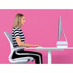 Leitz 65040023 monitor mount / stand 68.6 cm (27") Desk Pink, White