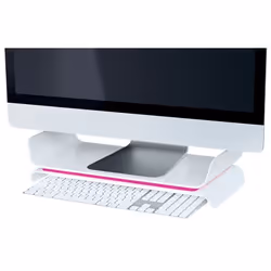 Leitz 65040023 monitor mount / stand 68.6 cm (27") Desk Pink, White