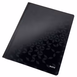 Leitz WOW, Conventional file folder, A4, Cardboard, Black, Portrait, 250 sheets