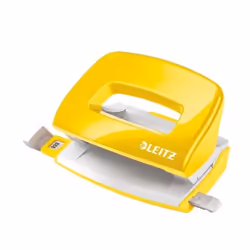 Leitz NeXXt Hole Punch WOW Mini 2-hole / 10sheets, 10 sheets, Yellow, Metal, Plastic, 8 cm, 5.5 mm, A4, A5, A6