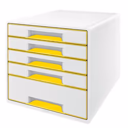 Leitz WOW CUBE, 5 drawer(s), White, Matt, Monochromatic, 270 mm, 287 mm