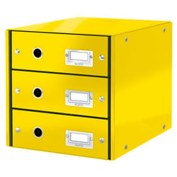 Leitz Click & Store WOW Cardboard, Polypropylene (PP) Yellow