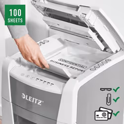 Leitz IQ Autofeed Small Office 100 Automatic Paper Shredder P4 - Additional view 7
