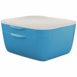 Leitz 53570061, Polystyrene (PS), Blue, White, A4, A5, 2 drawer(s), 251 mm, 275 mm