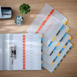 Leitz 12480000 tab index Numeric tab index Polypropylene (PP)