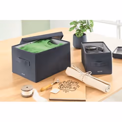 Leitz Fabric Storage Box with lid medium , pack of 2 - Additional view 2