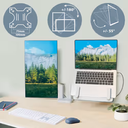Leitz Ergo Space Saving Dual Monitor & Laptop Arm - Additional view 6
