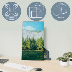 Leitz 65380089 monitor mount / stand 81.3 cm (32") Desk Dark Grey - Additional view 4