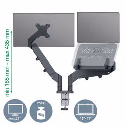 Leitz 65380089 monitor mount / stand 81.3 cm (32") Desk Dark Grey - Additional view 5
