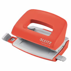 Leitz NeXXt. Punch capacity: 10 sheets. Product colour: Red. Material: Metal. Plastic. Width: 100 mm. Depth: 70 mm. Height: 8 ...