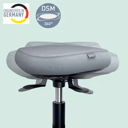 Leitz Ergo Active Sitting Stool with Wheels and Wobble Comfort Seat - Additional view 3