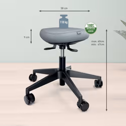 Leitz Ergo Active Sitting Stool with Wheels and Wobble Comfort Seat - Additional view 7
