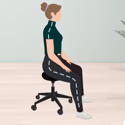 Leitz Ergo Sitting Stool with Wheels and Comfort Seat - Additional view 3