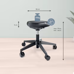 Leitz Ergo Sitting Stool with Wheels and Comfort Seat - Additional view 6