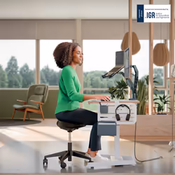 Leitz Ergo Sitting Stool with Wheels and Comfort Seat - Additional view 7