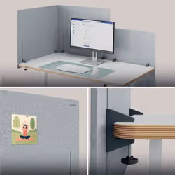 Leitz 61230085 workspace divider Desk divider 700 x 800 mm Grey - Additional view 7