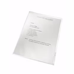 Leitz 40011003. Format: A4. Product colour: Transparent. Maximum capacity: 40 sheets. Width: 220 mm. Height: 313 mm
