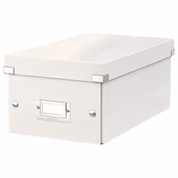 Leitz Click & Store DVD Storage Box, 40 discs, White, Hardboard, 206 mm, 325 mm, 147 mm