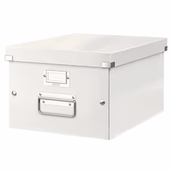 Leitz Click & Store Medium Box, Hardboard, White, A4, Envelope, Flat file, Folder, Letter, Note, Paper, Sheet protector, 16.7 ...