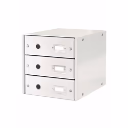 Leitz Click & Store Drawer Cabinet, MDF, White, A4, 3 drawer(s), Catalogue, Flat file, Folder, Letter, Note, Paper, Sheet pro ...