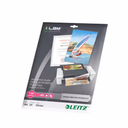 Leitz iLAM UDT, Transparent, EVA (Ethylene Vinyl Acetate), Polyethylene terephthalate (PET), Glossy, A4, 355 mm, 254 mm