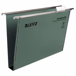 Leitz Ultimate Clenched Bar Foolscap Suspension File Card 30mm Green (