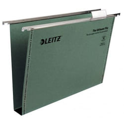 Leitz Ultimate Clenched Bar Foolscap Suspension File Card 30mm Green (