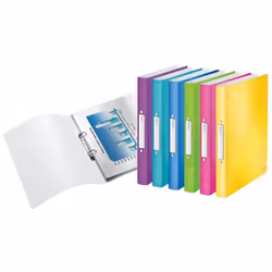 Leitz WOW Ring Binder Polypropylene 2 O-Ring A4 25mm Rings Assorted (P