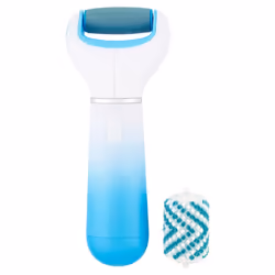 Scholl Velvet Smooth Electric Foot File with Exfoliating Refill, Blue