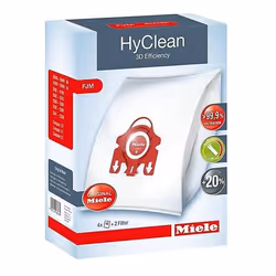 Miele FJM HyClean 3D HyClean 3D Efficiency FJM dustbags, Dust bag, Red, White, Miele Complete C1 S700 – S799, Compact C2 S600 ...