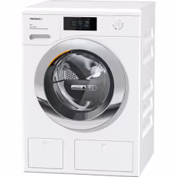 Miele WTR860WPM PWash&TDos 8/5kg WT1 washer-dryer:, Front-load, Freestanding, White, Right, Chrome, Honeycomb