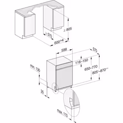 Miele G 7200 SCi Semi-integrated dishwasher
