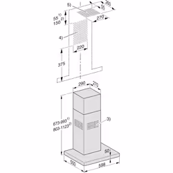 Miele DAW 1620 Active Wall mounted cooker hood