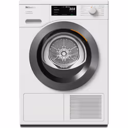 Miele TEC645WP, Freestanding, Front-load, Heat pump, White, Rotary, Lotus white