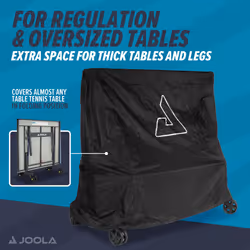 JOOLA Waterproof Ping Pong Table Cover - Heavy-Duty Outdoor Protection - Table Tennis Cover for Garage Basement Indoors or Outside - Fits Large & Smal
