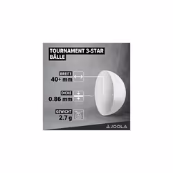 Tournament Table Tennis Balls Selected 40+mm Diameter, 3-Star Premium Table Tennis Balls Indoor and Outdoor Compatible, White, Pack of 24