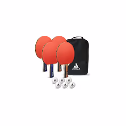 Advanced Table Tennis Paddle Set - Includes 4 Ping Pong Paddles, 6 3-Star Ping Pong Balls & Carrying Case - for Intermediate ...