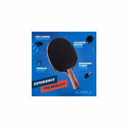 JOOLA Infinity Edge - Tournament Performance Ping Pong Paddle w/ Pro Carbon Technology - Black Rubber on Both Sides - Competition Ready - Table T