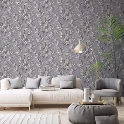 Erismann Blossom Tree Blue Grey Wallpaper 339576