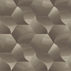 Erismann 3D Geometric Metallic Wave Wallpaper - Gold 339572