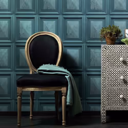 Erismann Marble Effect Wood Panel Faux Wallpaper Photo Picture Frame Dark Green